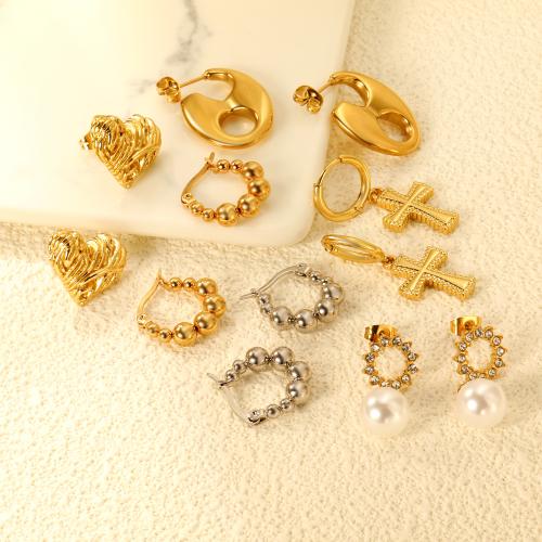 Boucle d'oreille goutte inox, Acier inoxydable 304, Placage, bijoux de mode & styles différents pour le choix & pour femme, Vendu par paire