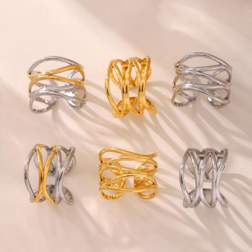 Bague en acier inoxydable, Acier inoxydable 304, Placage, bijoux de mode & pour femme & creux, plus de couleurs à choisir, Vendu par PC