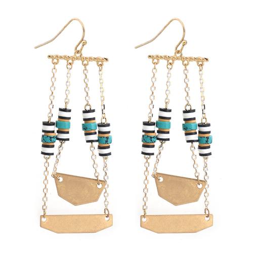 Zinc Alloy Drop Earring, with Resin, plated, folk style & for woman earring length 120-150mm 