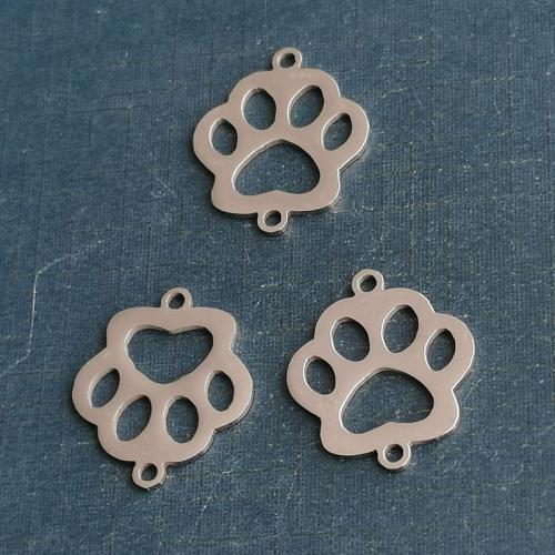 Titanium Steel Connector, Claw, plated, DIY & 1/1 loop 