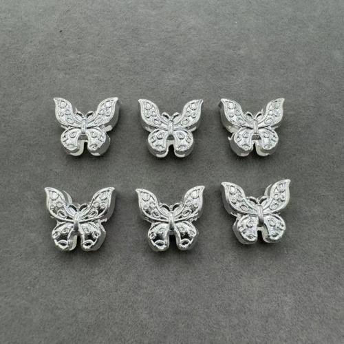 Zinklegierung Tier Perlen, Schmetterling, silberfarben plattiert, DIY, verkauft von PC