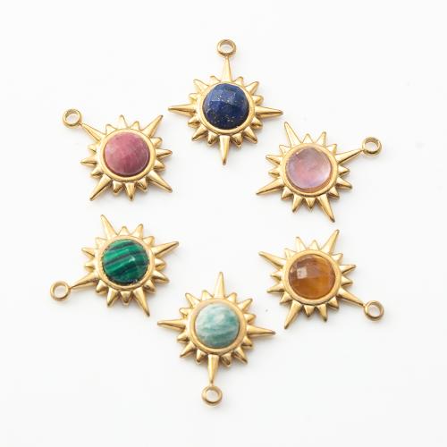 Pendentif bijoux de pierre gemme, avec Acier inoxydable 304, DIY, plus de couleurs à choisir Vendu par PC