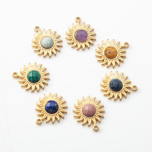 Pendentif bijoux de pierre gemme, avec Acier inoxydable 304, DIY, plus de couleurs à choisir Vendu par PC