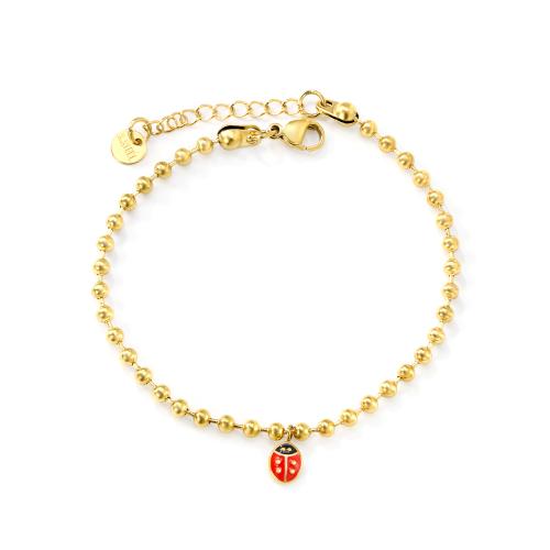 Bracelet en acier inoxydable, Acier inoxydable 304, Placage de couleur d'or, bijoux de mode & pour femme & émail, Vendu par PC