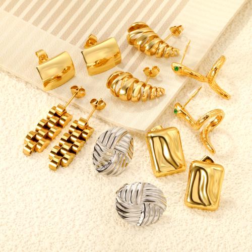 Stainless Steel Stud Earring, 304 Stainless Steel, plated, fashion jewelry & for woman [