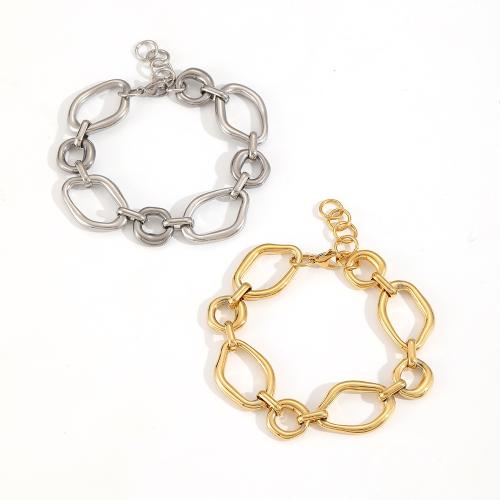 Titanium Steel Bracelet & Bangle, plated, fashion jewelry & for woman & hollow 
