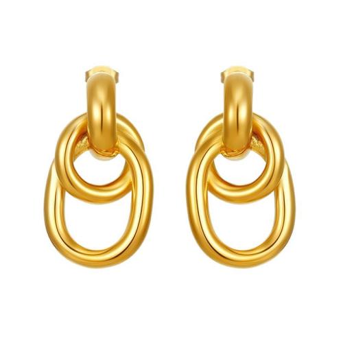 Boucle d'oreille goutte inox, Acier titane, Placage, bijoux de mode, plus de couleurs à choisir, Vendu par paire