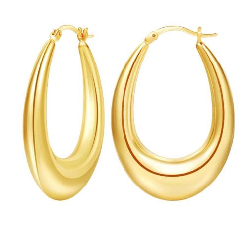 Stainless Steel Leverback Earring, 304 Stainless Steel, Letter U, plated, fashion jewelry & Unisex 