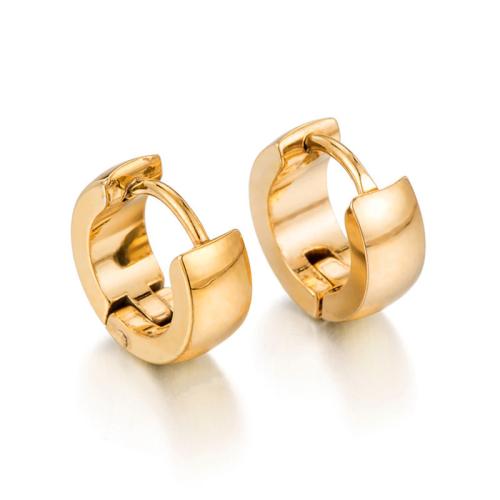 304 Stainless Steel Huggie Hoop Earring, plated & for woman 