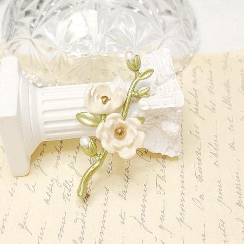 Zinc Alloy Brooch, Flower, stoving varnish, fashion jewelry & for woman 