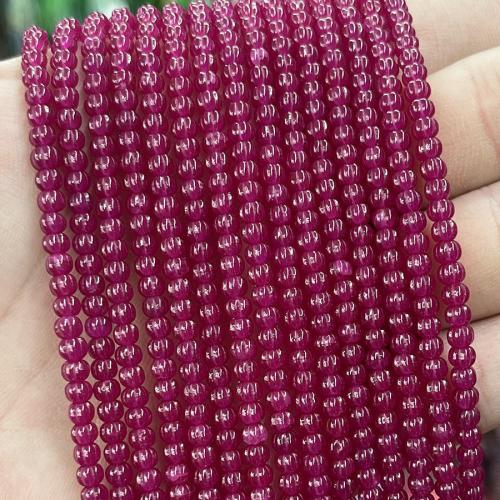 Perles de pierre gemme unique, Alumine rubis, Rond, DIY cm, Vendu par brin
