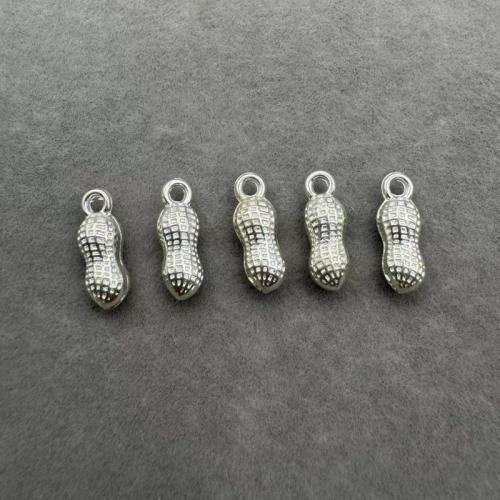 Zink Legierung Schmuck Anhänger, Zinklegierung, Erdnuss, silberfarben plattiert, DIY, verkauft von PC[
