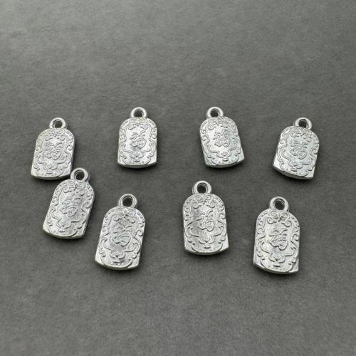Zink Legierung Schmuck Anhänger, Zinklegierung, silberfarben plattiert, DIY, verkauft von PC[
