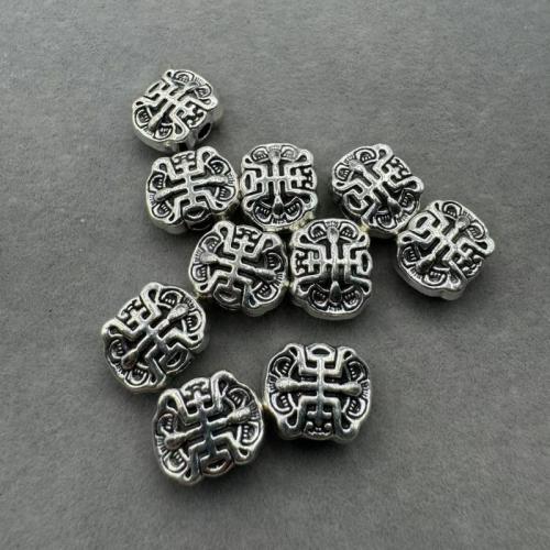 Bijoux de perles en alliage de Zinc , Plaqué de couleur d'argent, DIY, Vendu par PC[