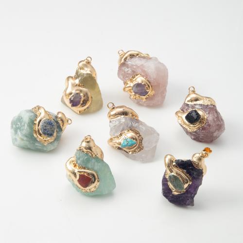 Pendentif bijoux de pierre gemme, avec alliage de zinc, DIY, plus de couleurs à choisir Vendu par PC