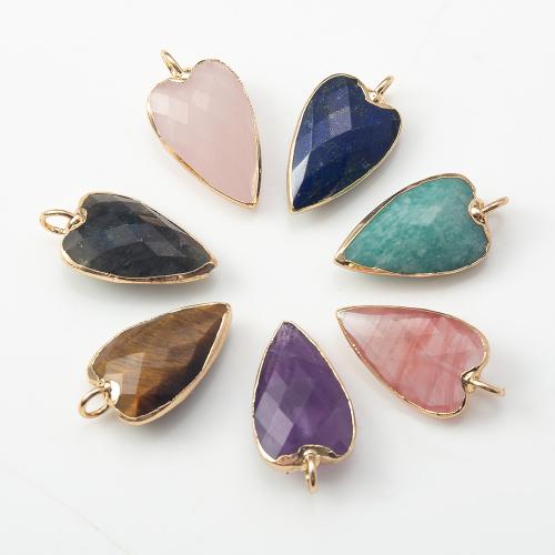 Gemstone Pendantifs en laiton, pierre gemme, avec laiton, DIY, plus de couleurs à choisir Vendu par PC
