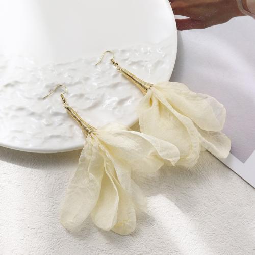 Iron Drop Earring, with Cloth, handmade, fashion jewelry & for woman 