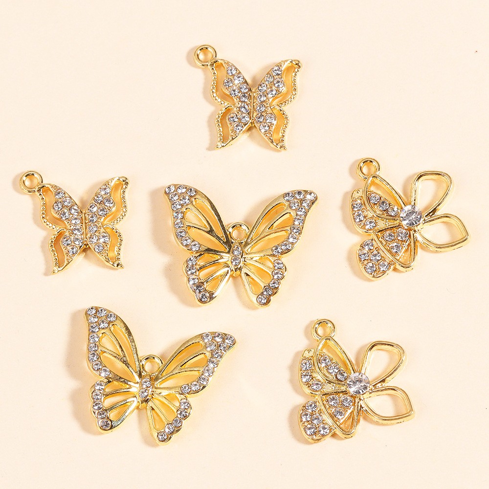 Zinc Alloy with Cubic Zirconia plated DIY & hollow Sold -