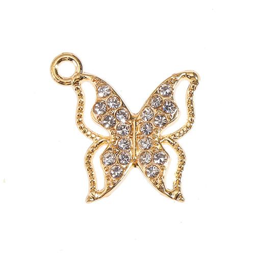 Pendentifs animaux en alliage de zinc, avec zircon cubique, Placage, DIY & styles différents pour le choix & creux, plus de couleurs à choisir Vendu par sac[
