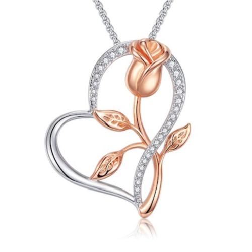 Brass cubique Collier zircon, laiton, Placage, modèles différents pour le choix & pavé de micro zircon & pour femme & deux tons & creux, Vendu par PC