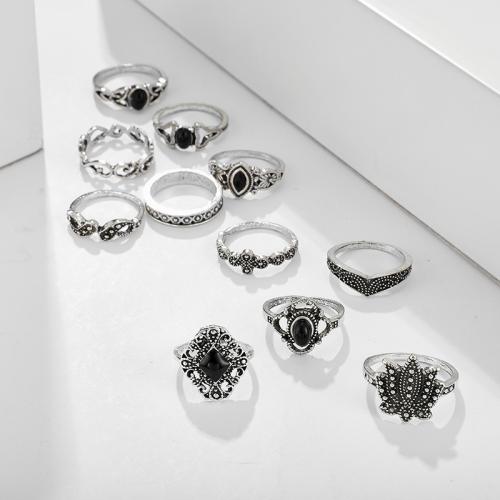 Rhinestone Zinc Alloy Finger Ring, with Gemstone, fashion jewelry & with rhinestone, mixed colors, about：15-20mm [