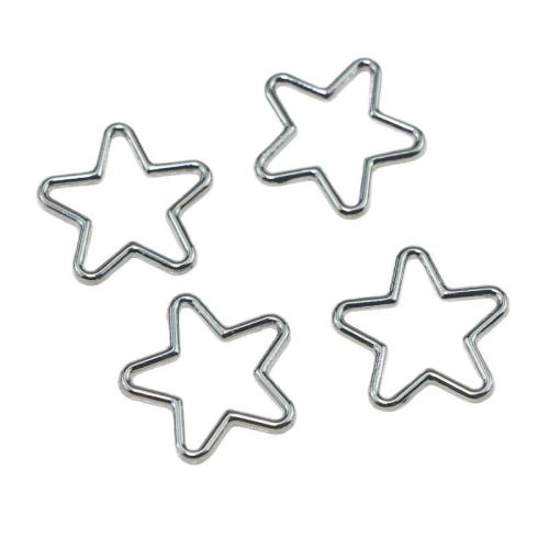 Pendentifs d'étoile en alliage zinc, alliage de zinc, Placage de couleur argentée, DIY, argent, 2mm, Vendu par PC