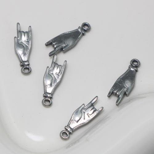 Zinc Alloy main pendentifs, Acier inoxydable 304, Placage de couleur argentée, DIY, argent Vendu par PC