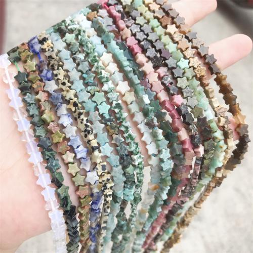 Perles de pierre gemme unique, Pierre naturelle, étoile, DIY & différents matériaux pour le choix, plus de couleurs à choisir, 6mm, Environ Vendu par brin