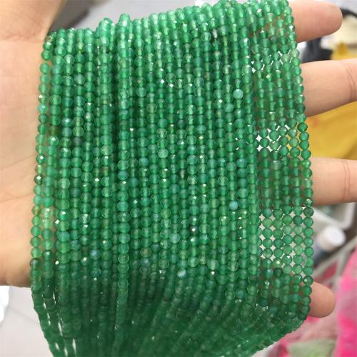 Natural Green Agate Beads, DIY green Approx 38 cm 