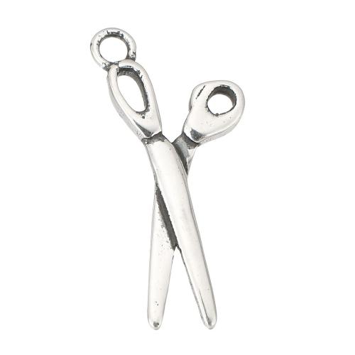 pendentif d'outil en argent fin, argent sterling 925, ciseaux, Placage, plus de couleurs à choisir Vendu par PC