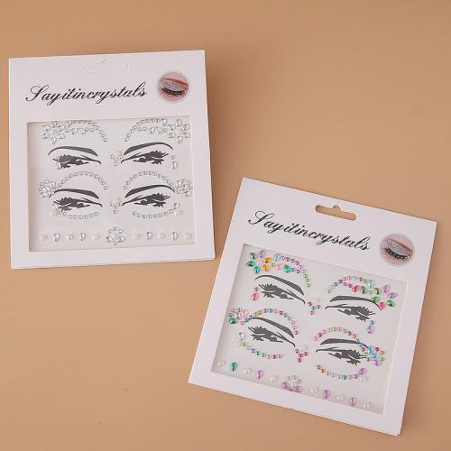 autocollant de tatouage, strass acrylique, DIY & pour femme, plus de couleurs à choisir Vendu par PC