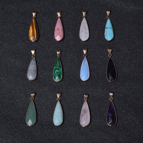 pendentif en alliage zinc à gemme , Pierre naturelle, avec alliage de zinc, DIY & différents matériaux pour le choix, plus de couleurs à choisir, Vendu par PC