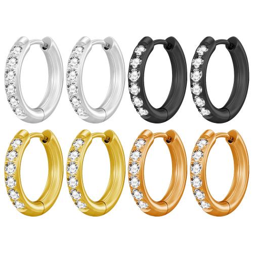 ステンレス　ダングル ピアス, 304ステンレススチール, メッキ, 異なるサイズの選択 & マイクロパヴェジルコニア & 女性用, 無色, 売り手 パソコン