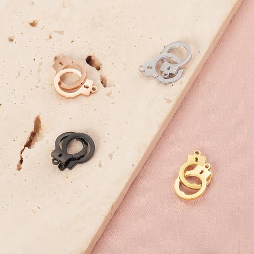 Pendentifs en acier inoxydable, Acier inoxydable 304, menottes, Placage, DIY & creux, plus de couleurs à choisir, Vendu par PC