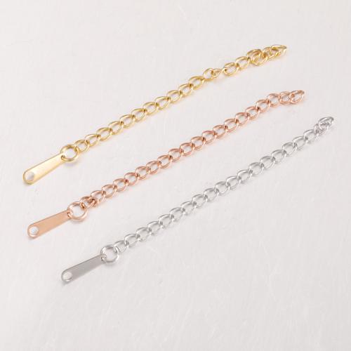 Stainless Steel Extender Chain, 304 Stainless Steel, plated, DIY 