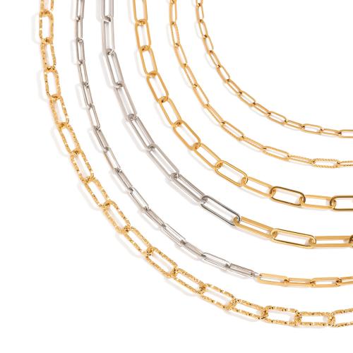 Stainless Steel Chain Necklace, 304 Stainless Steel, plated, fashion jewelry & for woman 