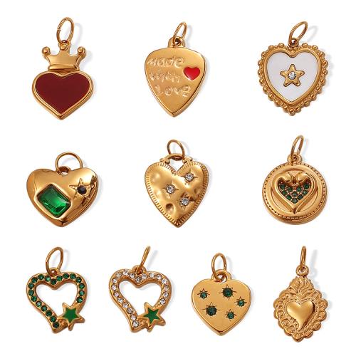 Enamel Stainless Steel Pendant, 304 Stainless Steel, Leaf, gold color plated, DIY golden 