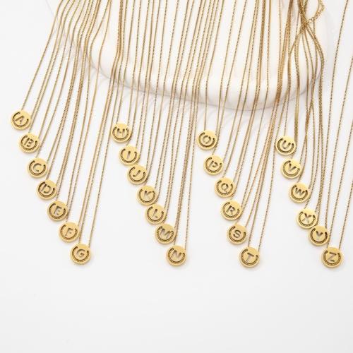 304ステンレススチール ネックレス, とともに 2.4inch エクステンダチェーン, アルファベット文字, ゴールドメッキ, ボックス チェーン & 異なるスタイルを選択 & 女性用 & くり抜き, 長さ:約 18.9 インチ, 売り手 パソコン