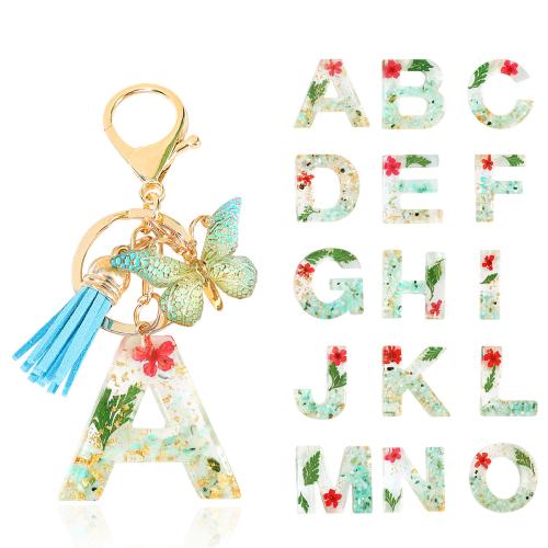 Porte clé en cristal, avec alliage de zinc, Lettre d’alphabet, bijoux de mode & styles différents pour le choix & pour femme Vendu par PC