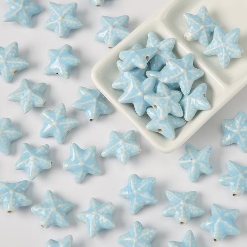 Revestimiento Porcelana bolas, Estrella de Mar, Bricolaje, más colores para la opción, 20x10mm, Vendido por UD