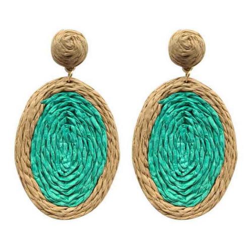 Rafidah+Grass Boucle d'oreille goutte, avec alliage de zinc, ovale, Style bohème & pour femme, plus de couleurs à choisir, earring length 50-80mm, Vendu par paire