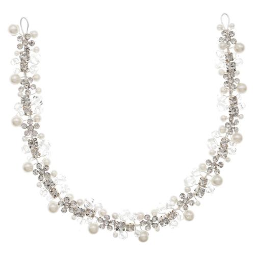 Nuptiale bande de cheveux, alliage de zinc, avec cristal & perle de plastique, Placage, bijoux de mode & avec strass, plus de couleurs à choisir, Vendu par PC