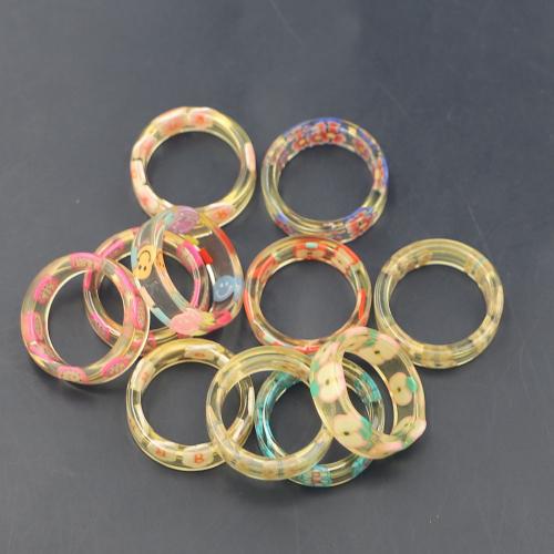 アクリルの指リング, アセテートシート, ファッションジュエリー, ランダムカラー, The inner diameter of the ring is 16.5mm, 売り手 パソコン