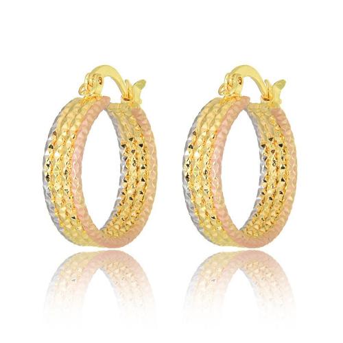 Boucle d'oreille en goutte de laiton, Placage, bijoux de mode & multicouche & pour femme, multicolore, Vendu par paire