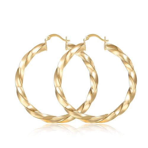 Brass Hoop Earring, 18K gold plated, fashion jewelry & for woman 