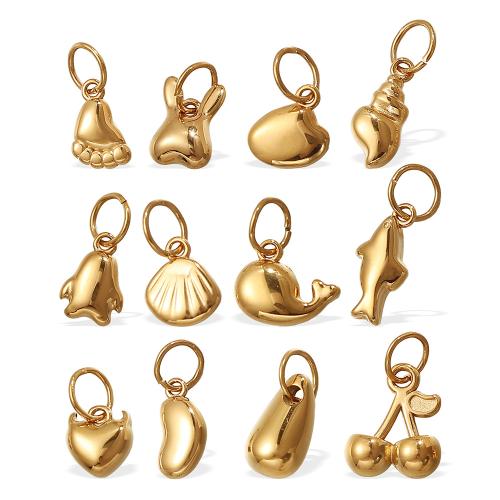 Pendentifs en acier inoxydable, Acier inoxydable 304, Placage de couleur d'or, DIY & styles différents pour le choix, doré, Vendu par PC