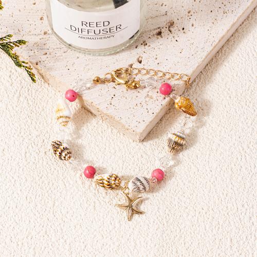 Seedbead Armband, mit Kristall & Kunststoff Perlen & Zinklegierung, Ozean -Design & unisex & verschiedene Stile für Wahl, Länge:ca. 6-8 ZollInch, verkauft von PC