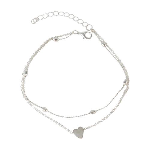 alliage de zinc bracelet de cheville, Placage, styles différents pour le choix & pour femme Environ 10.6 pouce, Vendu par PC