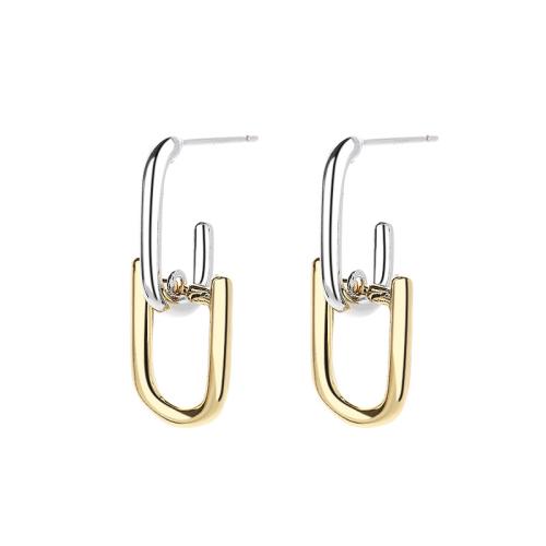 laiton Boucle d'oreille goutte, Motif géométrique, Placage, bijoux de mode & pour femme & creux Vendu par paire
