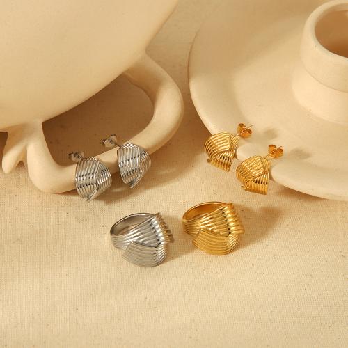 Conjuntos de joyería de acero inoxidable, acero inoxidable 304, chapado en color dorado, más colores para la opción, Vendido por UD